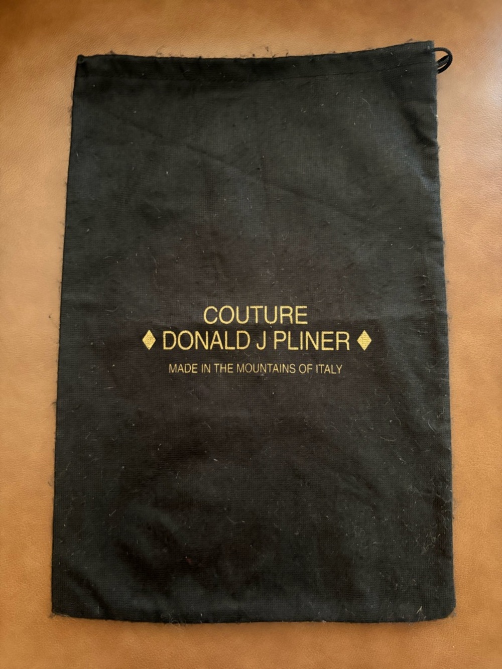 Donald J. Pliner Black Drawstring Dust Bag with BlackToggle